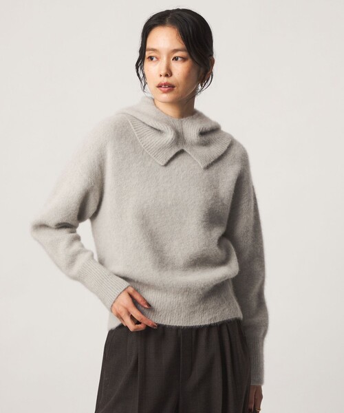 green label relaxing(グリーンレーベルリラクシング)の「ヘアリー ニット プルオーバー(ニット/セーター・レディース・ベージュ/ライトブルー/モカ/ブラック・FREE)」の3枚目の写真