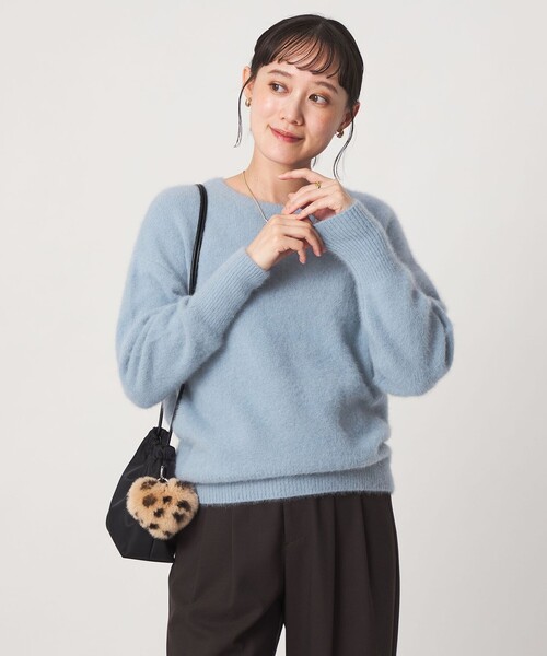 green label relaxing(グリーンレーベルリラクシング)の「ヘアリー ニット プルオーバー(ニット/セーター・レディース・ベージュ/ライトブルー/モカ/ブラック・FREE)」の4枚目の写真