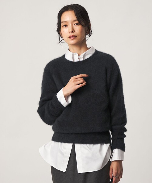green label relaxing(グリーンレーベルリラクシング)の「ヘアリー ニット プルオーバー(ニット/セーター・レディース・ベージュ/ライトブルー/モカ/ブラック・FREE)」の2枚目の写真