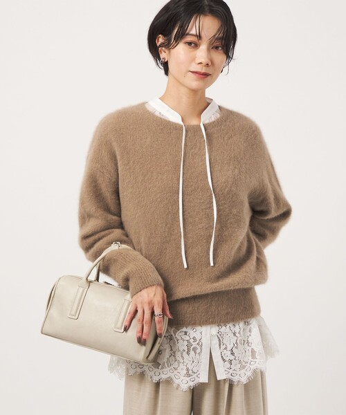 green label relaxing(グリーンレーベルリラクシング)の「ヘアリー ニット プルオーバー(ニット/セーター・レディース・ベージュ/ライトブルー/モカ/ブラック・FREE)」の1枚目の写真