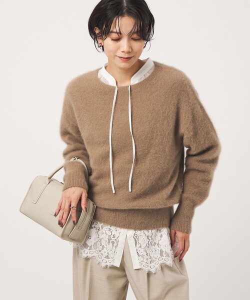green label relaxing(グリーンレーベルリラクシング)の「ヘアリー ニット プルオーバー(ニット/セーター・レディース・ベージュ/ライトブルー/モカ/ブラック・FREE)」の7枚目の写真