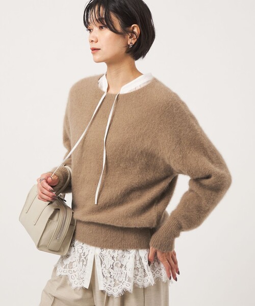 green label relaxing(グリーンレーベルリラクシング)の「ヘアリー ニット プルオーバー(ニット/セーター・レディース・ベージュ/ライトブルー/モカ/ブラック・FREE)」の8枚目の写真
