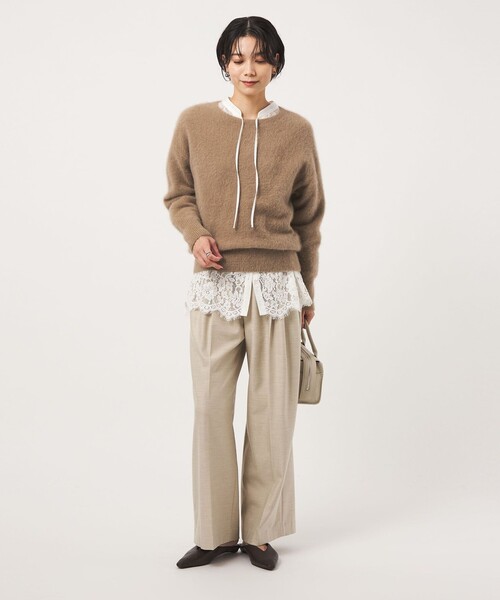 green label relaxing(グリーンレーベルリラクシング)の「ヘアリー ニット プルオーバー(ニット/セーター・レディース・ベージュ/ライトブルー/モカ/ブラック・FREE)」の9枚目の写真