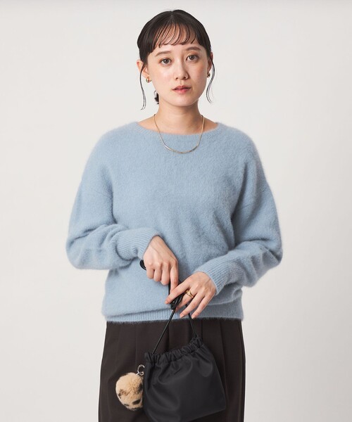 green label relaxing(グリーンレーベルリラクシング)の「ヘアリー ニット プルオーバー(ニット/セーター・レディース・ベージュ/ライトブルー/モカ/ブラック・FREE)」の20枚目の写真
