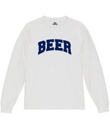 NOBOUND(ノーバウンド) 長袖Tシャツ BEER ビール ロゴ プリント レギュラーシルエット ロンT トップス カットソー レディース