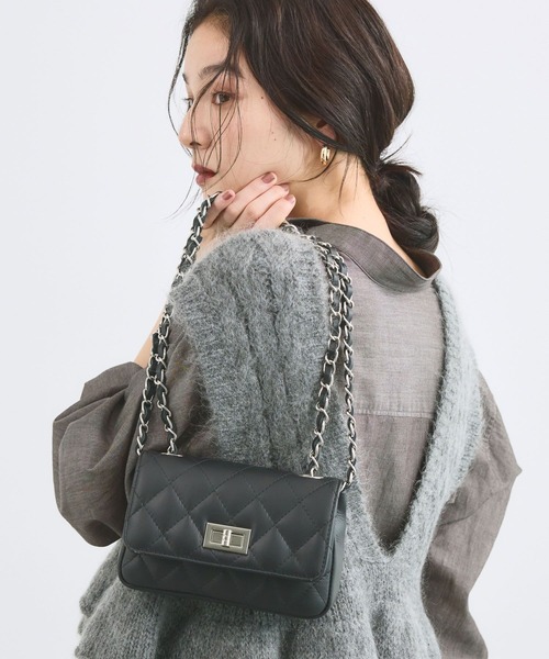 MILOS(ミロス)の「BARNYARDSTORM / MILOS(ミロス)別注 / キルティングBAG【カラー別注】(ハンドバッグ・レディース・ブラウン/ブラック系その他/ブラック・FREE)」の18枚目の写真