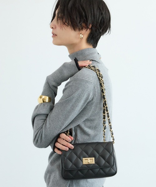 MILOS(ミロス)の「BARNYARDSTORM / MILOS(ミロス)別注 / キルティングBAG【カラー別注】(ハンドバッグ・レディース・ブラウン/ブラック系その他/ブラック・FREE)」の22枚目の写真