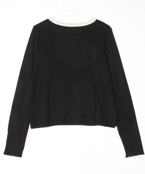 Arinomama(アリノママ)の「Arinomama 薄手シアー バイカラーリバーシブル ロンT(Tシャツ/カットソー・レディース・ブラウン系その他/グレー系その他/ホワイト×ブラウン/ブラック×ホワイト・FREE)」の5枚目の写真