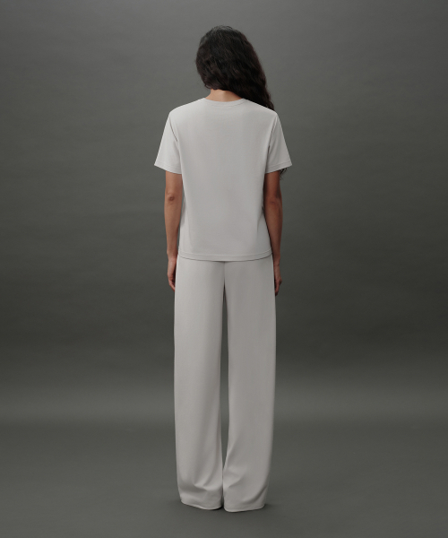 MUSINSA STANDARD WOMAN（ムシンサスタンダードウーマン）の「[リカバリー] ウィメンズ 半袖パンツセット [ダスティクリーム]（Tシャツ/カットソー・レディース・その他・SMALL/MEDIUM/LARGE/X-SMALL）」の3枚目の写真