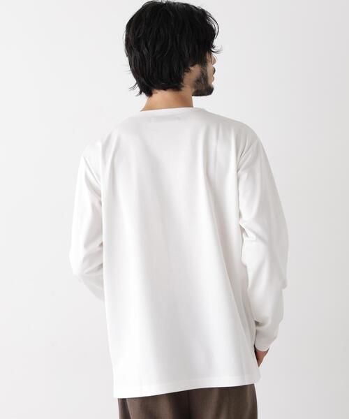 NANO universe(ナノユニバース)の「「モダンコンフォートシリーズ」モクロディ ボートネック サイドスリット Tシャツ(Tシャツ/カットソー・メンズ・ホワイト/ブルー/ブルーグレー・M/L/S)」の14枚目の写真