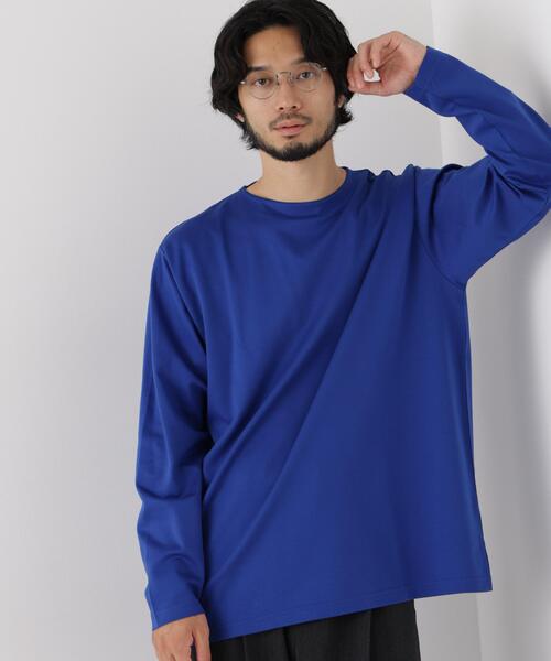 NANO universe(ナノユニバース)の「「モダンコンフォートシリーズ」モクロディ ボートネック サイドスリット Tシャツ(Tシャツ/カットソー・メンズ・ホワイト/ブルー/ブルーグレー・M/L/S)」の20枚目の写真