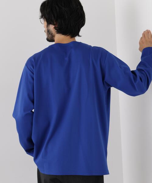 NANO universe(ナノユニバース)の「「モダンコンフォートシリーズ」モクロディ ボートネック サイドスリット Tシャツ(Tシャツ/カットソー・メンズ・ホワイト/ブルー/ブルーグレー・M/L/S)」の22枚目の写真