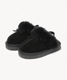 MAC MOC（マックモック）の「BBONI KIDS ポニ キッズ 本革（牛革）/ムートンシアリングファー ゴム入りサボサンダル_4colors (2cm)（サンダル）」