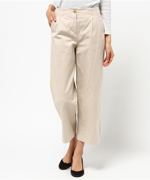 NATURAL BEAUTY BASIC(ナチュラルビューティーベーシック)の「TCギャバワイドパンツ(その他パンツ・レディース・カーキ/ベージュ・MEDIUM/SMALL/X-SMALL)」の1枚目の写真