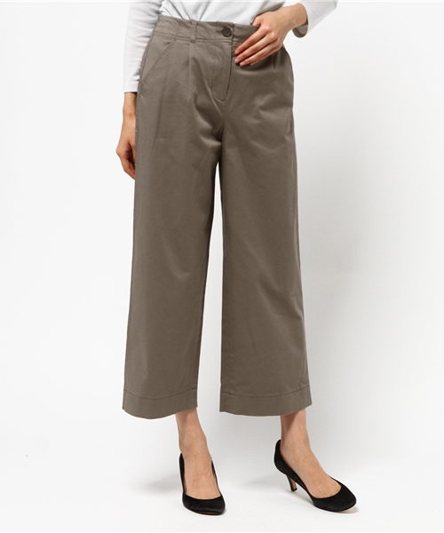 NATURAL BEAUTY BASIC(ナチュラルビューティーベーシック)の「TCギャバワイドパンツ(その他パンツ・レディース・カーキ/ベージュ・MEDIUM/SMALL/X-SMALL)」の6枚目の写真