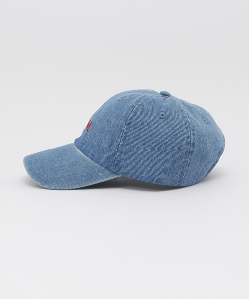 X-girl（エックスガール）の「LOGO COTTON CAP キャップ/パステルカラー/デイリーユース/帽子/ロゴ/ギフト（キャップ・レディース・ピンク/ライトブルー/ライトインディゴブルー/ホワイト/ブラック・ONE SIZE）」の6枚目の写真