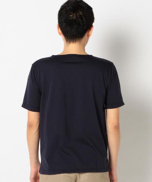 SHIPS（シップス）の「Le minor: ソリッド ボートネック ポケット Tシャツ（Tシャツ/カットソー・メンズ・ホワイト/ネイビー・MEDIUM/X-SMALL/SMALL）」の9枚目の写真