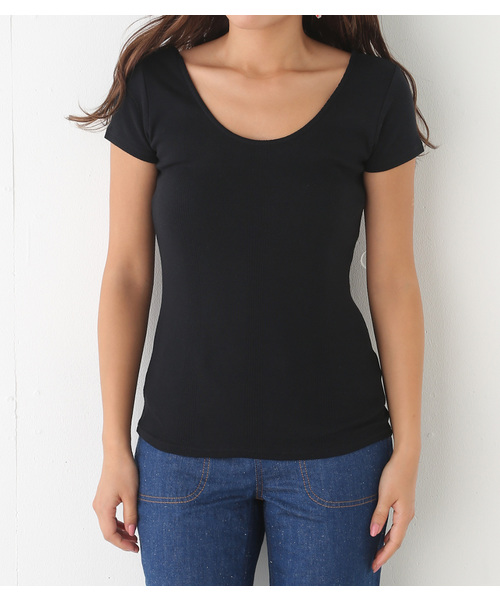 SLY（スライ）の「ランダムRIB COTTON T/SH（Tシャツ/カットソー・レディース・ブラック/グリーン系その他/ワインレッド/ホワイト・1/2）」の8枚目の写真