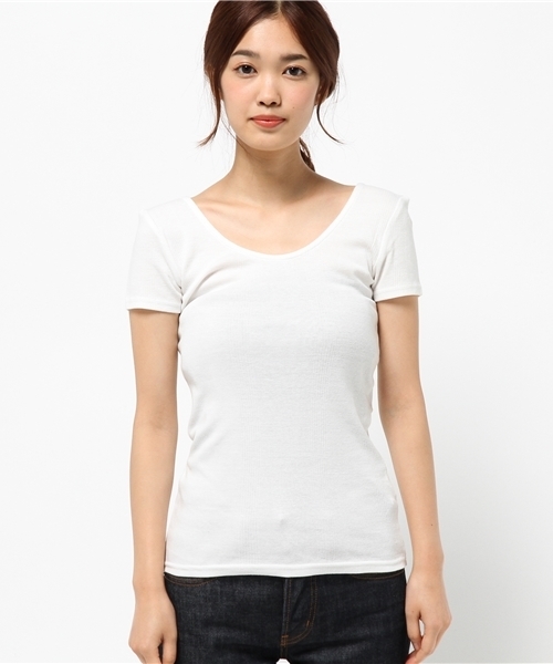 SLY（スライ）の「ランダムRIB COTTON T/SH（Tシャツ/カットソー・レディース・ブラック/グリーン系その他/ワインレッド/ホワイト・1/2）」の20枚目の写真