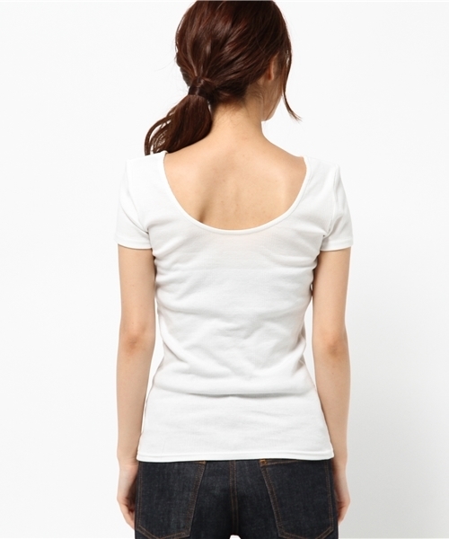 SLY（スライ）の「ランダムRIB COTTON T/SH（Tシャツ/カットソー・レディース・ブラック/グリーン系その他/ワインレッド/ホワイト・1/2）」の22枚目の写真