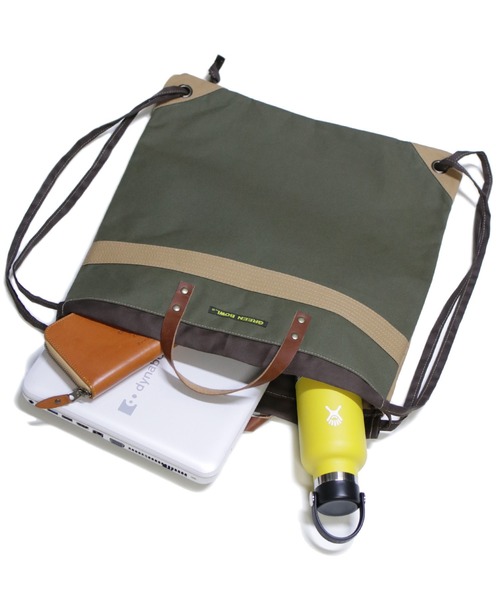 GREEN BOWL(グリーンボウル)の「GREEN BOWL Knapsack/グリーンボウルナップサック(バックパック/リュック・メンズ・インディゴブルー/オリーブ/サックスブルー・FREE)」の10枚目の写真