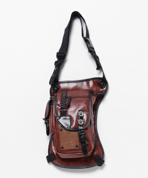 DEVICE（デバイス）の「DEVICE デバイス strong 2way レッグポーチ ショルダーバッグ（ボディバッグ/ウエストポーチ・メンズ・ブラック/ブラウン/グレー/カーキ・FREE）」の14枚目の写真