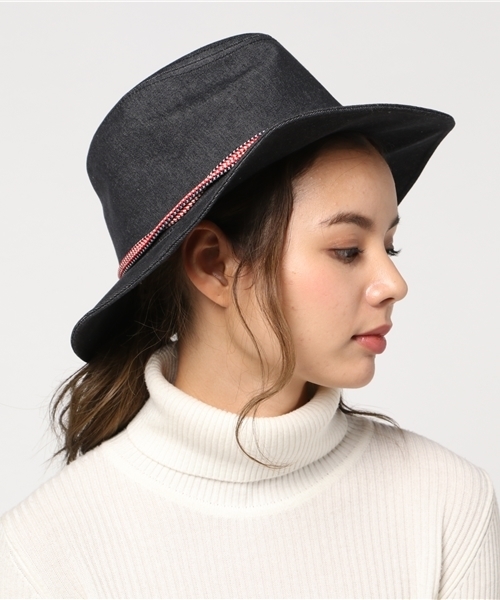 チャイハネ（チャイハネ）の「【チャイハネ】デニム＆メタルリングハット（ハット・レディース・ブラック/グレー・FREE）」の7枚目の写真