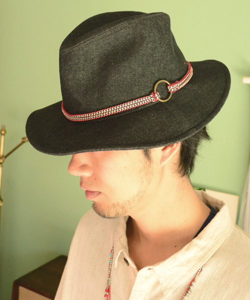 チャイハネ（チャイハネ）の「【チャイハネ】デニム＆メタルリングハット（ハット・レディース・ブラック/グレー・FREE）」の9枚目の写真