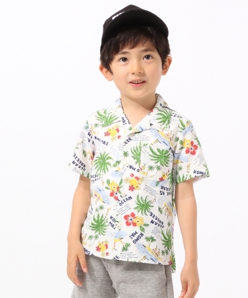 GLOBAL WORK（グローバルワーク）の「【キッズ】オープンカラーシャツ半袖/749059（シャツ/ブラウス・キッズ・ホワイト/その他1/オレンジ/ネイビー・X-LARGE/LARGE/SMALL/XX-LARGE/MEDIUM）」の4枚目の写真