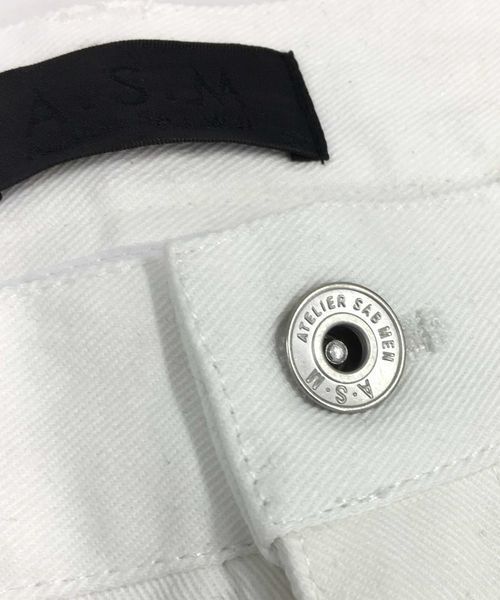 A.S.M（エーエスエム）の「ホワイトカツラギストレッチ/クロップドスキニーパンツ（チノパンツ・メンズ・ホワイト・48/50/52）」の12枚目の写真