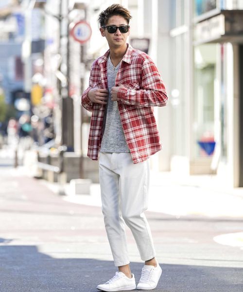 A.S.M（エーエスエム）の「ホワイトカツラギストレッチ/クロップドスキニーパンツ（チノパンツ・メンズ・ホワイト・48/50/52）」の17枚目の写真