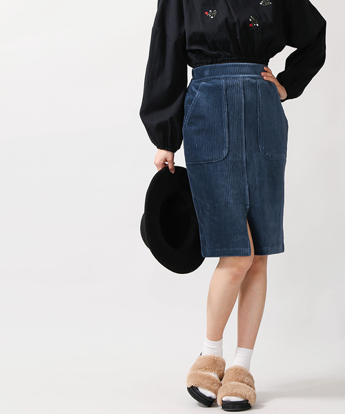 WEGO（ウィゴー）の「WEGO/カットコールタイトミドルスカート（スカート・レディース・キャメル/ブラック/ダークグリーン・FREE）」の22枚目の写真