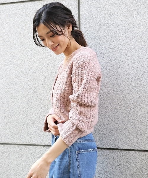 laboratory work（ラボラトリーワーク）の「フェザーテープカーディガン（カーディガン/ボレロ・レディース・グレー/ピンク/ブルー系その他・MEDIUM）」の7枚目の写真