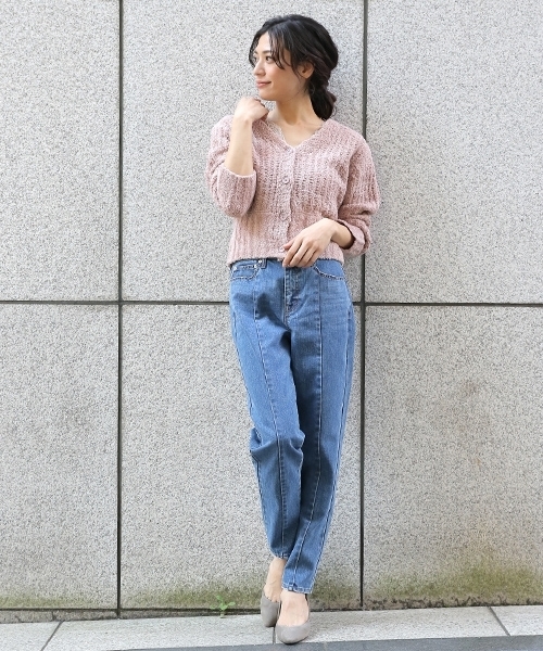 laboratory work（ラボラトリーワーク）の「フェザーテープカーディガン（カーディガン/ボレロ・レディース・グレー/ピンク/ブルー系その他・MEDIUM）」の9枚目の写真