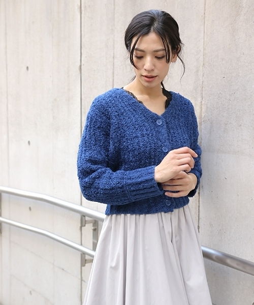 laboratory work（ラボラトリーワーク）の「フェザーテープカーディガン（カーディガン/ボレロ・レディース・グレー/ピンク/ブルー系その他・MEDIUM）」の10枚目の写真