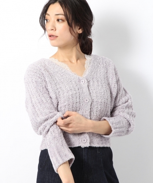 laboratory work（ラボラトリーワーク）の「フェザーテープカーディガン（カーディガン/ボレロ・レディース・グレー/ピンク/ブルー系その他・MEDIUM）」の13枚目の写真