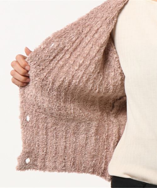 laboratory work（ラボラトリーワーク）の「フェザーテープカーディガン（カーディガン/ボレロ・レディース・グレー/ピンク/ブルー系その他・MEDIUM）」の4枚目の写真