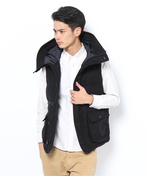 And A(アンドエー)の「B-7 DOWN VEST(ダウンベスト・メンズ・オリーブ/ネイビー/キャメル・44/42)」の6枚目の写真