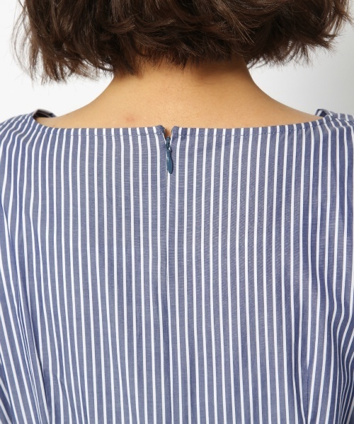 laboratory work（ラボラトリーワーク）の「カシュクールアレンジ袖ワンピース（ワンピース・レディース・ネイビー/グレー・MEDIUM）」の15枚目の写真