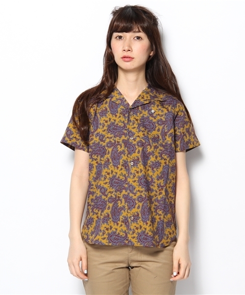 BEAMS BOY(ビームスボーイ)の「○O.ペイズリー後釦襟(シャツ/ブラウス・レディース・イエロー/ネイビー・ONE SIZE)」の2枚目の写真