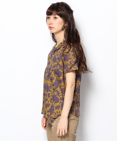 BEAMS BOY(ビームスボーイ)の「○O.ペイズリー後釦襟(シャツ/ブラウス・レディース・イエロー/ネイビー・ONE SIZE)」の4枚目の写真
