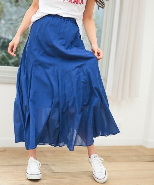 BAYFLOW(ベイフロー)の「BAYFLOW/コットンリネンエスカルゴマキシスカート 18SS(スカート・レディース・ピンク/イエロー/ベビーピンク/パープル/セージグリーン/ブルー/カーキ/ライトイエロー/オレンジ・MEDIUM/SMALL/X-SMALL)」の4枚目の写真