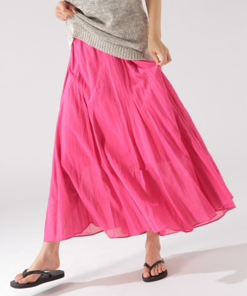 BAYFLOW(ベイフロー)の「BAYFLOW/コットンリネンエスカルゴマキシスカート 18SS(スカート・レディース・ピンク/イエロー/ベビーピンク/パープル/セージグリーン/ブルー/カーキ/ライトイエロー/オレンジ・MEDIUM/SMALL/X-SMALL)」の20枚目の写真