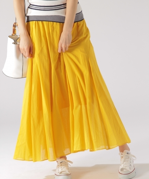 BAYFLOW(ベイフロー)の「BAYFLOW/コットンリネンエスカルゴマキシスカート 18SS(スカート・レディース・ピンク/イエロー/ベビーピンク/パープル/セージグリーン/ブルー/カーキ/ライトイエロー/オレンジ・MEDIUM/SMALL/X-SMALL)」の17枚目の写真