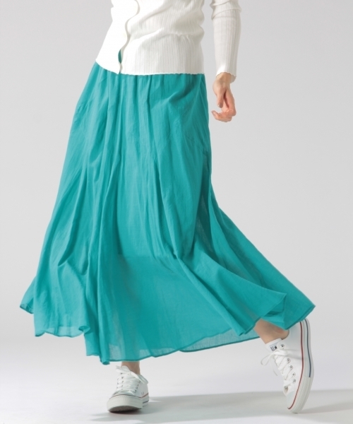 BAYFLOW(ベイフロー)の「BAYFLOW/コットンリネンエスカルゴマキシスカート 18SS(スカート・レディース・ピンク/イエロー/ベビーピンク/パープル/セージグリーン/ブルー/カーキ/ライトイエロー/オレンジ・MEDIUM/SMALL/X-SMALL)」の15枚目の写真