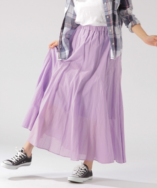 BAYFLOW(ベイフロー)の「BAYFLOW/コットンリネンエスカルゴマキシスカート 18SS(スカート・レディース・ピンク/イエロー/ベビーピンク/パープル/セージグリーン/ブルー/カーキ/ライトイエロー/オレンジ・MEDIUM/SMALL/X-SMALL)」の18枚目の写真