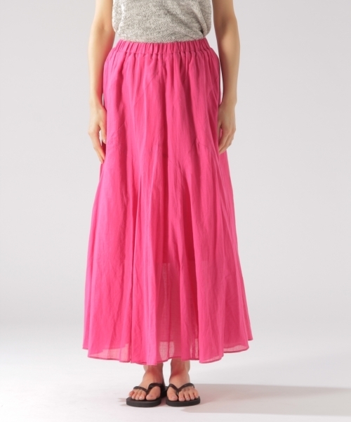 BAYFLOW(ベイフロー)の「BAYFLOW/コットンリネンエスカルゴマキシスカート 18SS(スカート・レディース・ピンク/イエロー/ベビーピンク/パープル/セージグリーン/ブルー/カーキ/ライトイエロー/オレンジ・MEDIUM/SMALL/X-SMALL)」の21枚目の写真