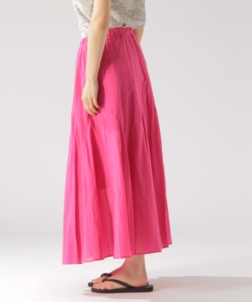 BAYFLOW(ベイフロー)の「BAYFLOW/コットンリネンエスカルゴマキシスカート 18SS(スカート・レディース・ピンク/イエロー/ベビーピンク/パープル/セージグリーン/ブルー/カーキ/ライトイエロー/オレンジ・MEDIUM/SMALL/X-SMALL)」の22枚目の写真