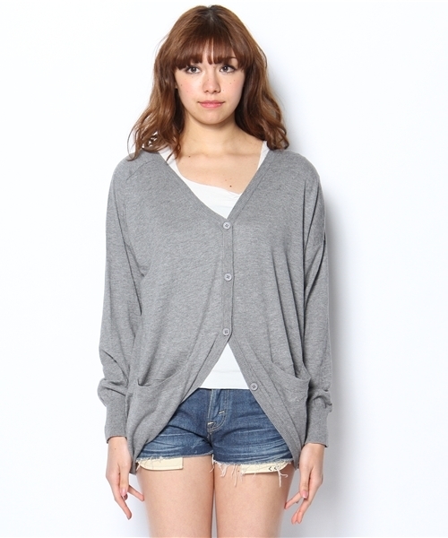 SLY LANG(スライラング)の「ドレープニットCD(カーディガン/ボレロ・レディース・ブラック/トップグレー/ミント・FREE)」の4枚目の写真