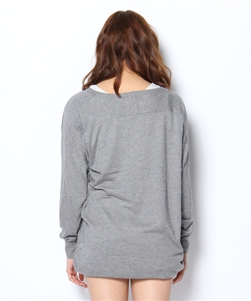 SLY LANG(スライラング)の「ドレープニットCD(カーディガン/ボレロ・レディース・ブラック/トップグレー/ミント・FREE)」の6枚目の写真